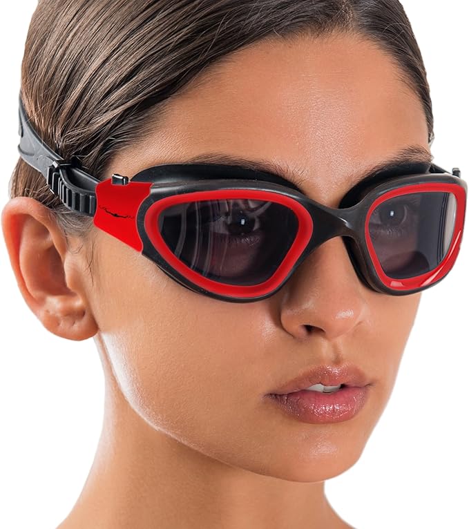 AqtivAqua Swimming Goggles, DX Wide View Swim Goggles for Adult Men Women, Anti Fog No Leaking
