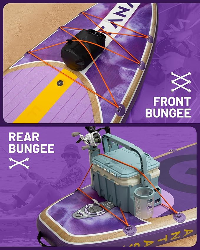 CETANA 11'6×35" Extra Wide Stand Up Paddle Board for Adults & Youth, 400lb Capacity Inflatable Paddle Board, Sup for 2+1 Person with Removable US Fin, 100L Backpack, Floating Paddle, Safety Leash