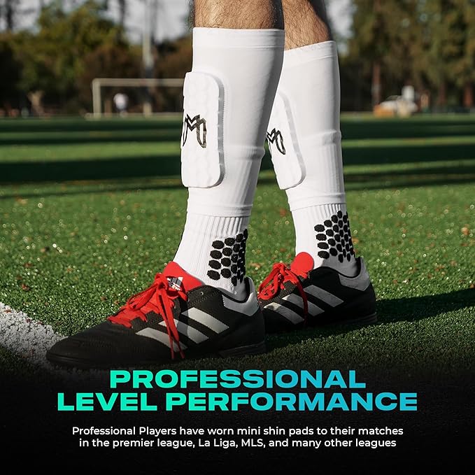 Mini Shin Guards Soccer – Built in Shin Pad Sleeves for Mens, Women, Teens - Small Shin Guards - Lightweight, Breathable Shin Defender Leg Protection