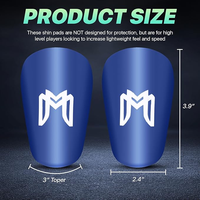 MiniGuards - Mini Shin Guards for Soccer Players - Tiny Shin Pads for Men, Women, Teens - Miniature Shin Guards 3.9 x 2.4 inch - Perfect for High Level Soccer Athletes
