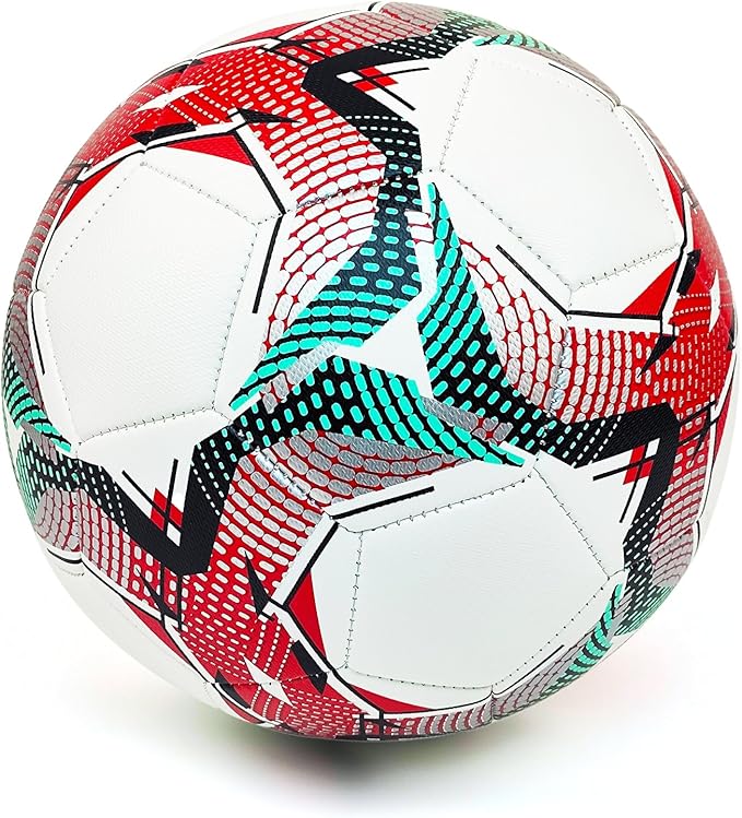 Soccer Balls Size 3 4 5 for Boys Girls Adults Training Soccer Ball for Lawn Indoor Outdoor Sports Red Blue Green Black White