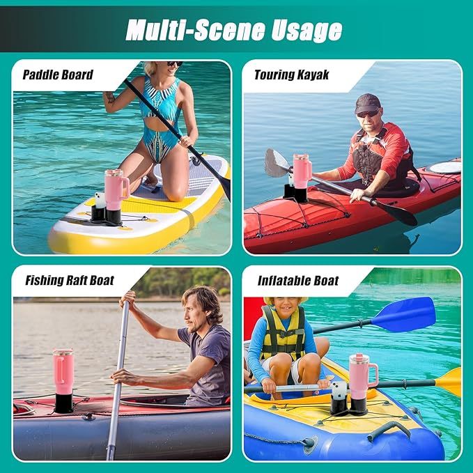 Paddleboard Cup Holder, Kayak Drink Holder for Paddle Board Cup and Phone Holder, Sup Surfboards Canoes Kayak Paddle Board Accessories for Types of Cup Bottle Drink