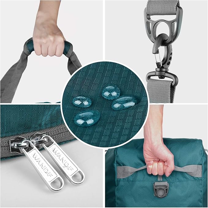 WANDF Foldable Travel Duffel Bag 60-120L Duffle Carry on for Women and Men