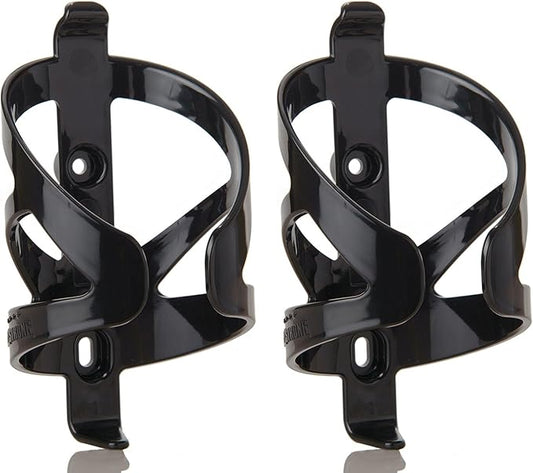Bike Water Bottle Holder & Bottle Combo – 2-Pack 22 oz Sports Squeeze Bottles with Pull Top Cap & Easy-Install Bike Cage – Made in USA – 50 Strong Brand