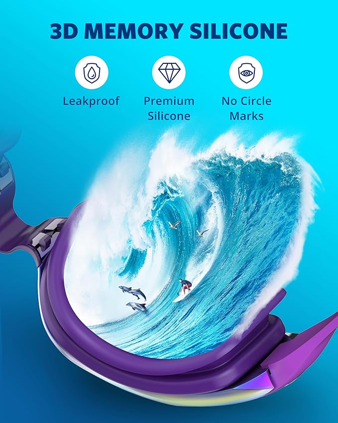 Aegend Swim Goggles, Swimming Goggles No Leaking Full Protection Adult Men Women Youth