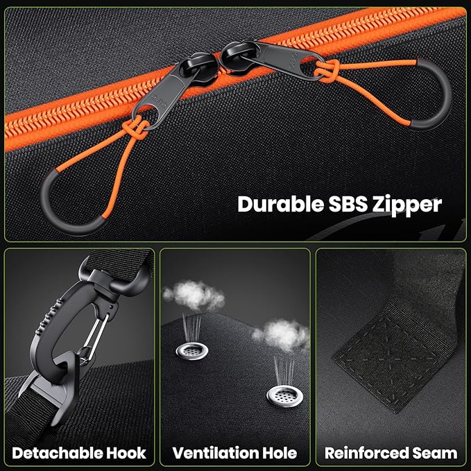 Padded Snowboard Bag, Waterproof Snowboard Travel Bags for Air Travel Flying - 1680D Reinforced, with Mesh Pocket, Ski Pole Pocket