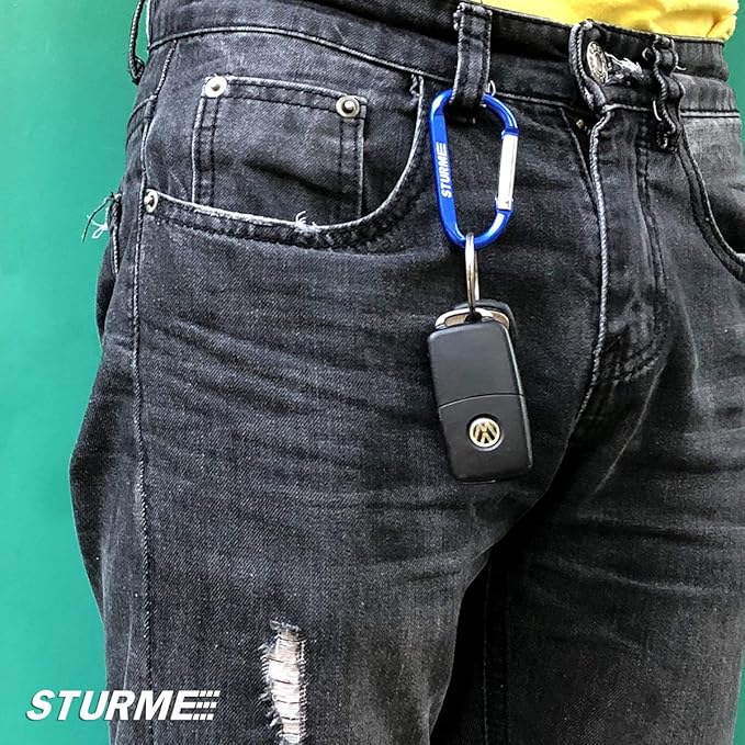 STURME 12pcs Carabiner Clip 3" Small Durable Carabiner Keychain Carabeaner Hooks