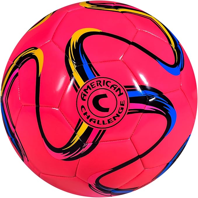 American Challenge Brasilia Soccer Ball – Soccer Ball Size 5, 4, 3 & 2 – for Youth & Adults – Ideal for Practice, Training & Grass Fields