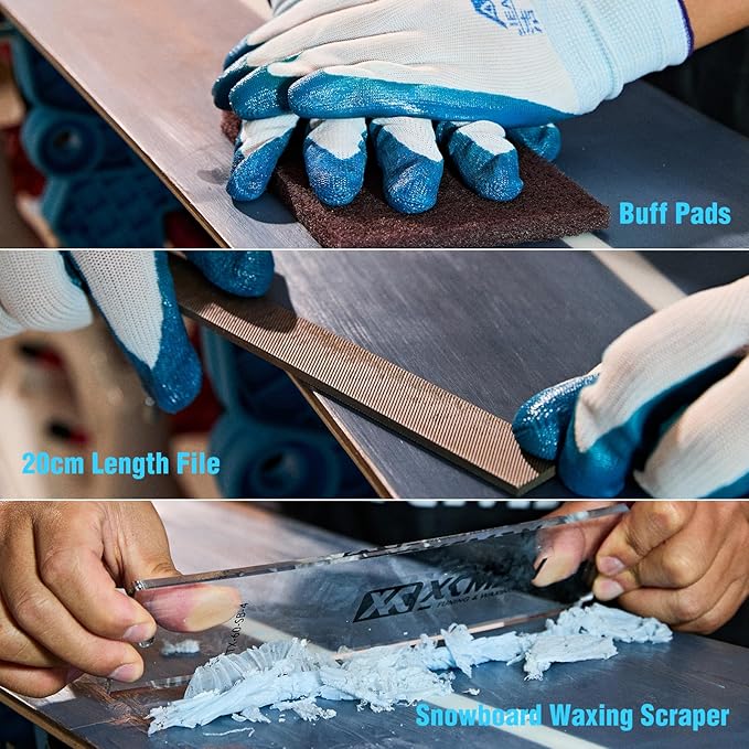 XCMAN Complete Ski Snowboard Tuning and Waxing Kit with Waxing Iron,Universal Wax,Edge Tuner,Brush,Wax Scraper,Ptex