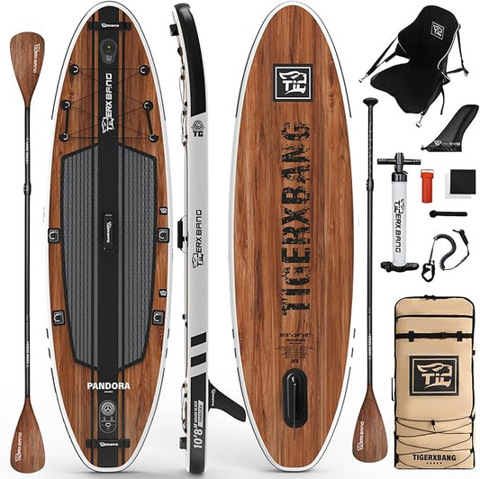 Paddle Board, 10.8' Stand Up Paddle Board with Premium Complete Inflatable SUP Accessories, Extra Wide Paddleboards for Adults & Kids-Pandora Collection