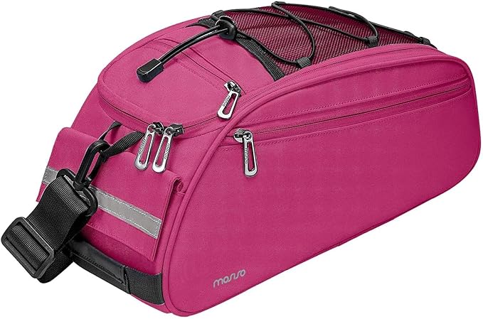 MOSISO Bike Rack Bag, Waterproof Bicycle Trunk Pannier Rear Seat Pouch Cycling Bike Carrier Backseat Storage Luggage Saddle Shoulder Bag