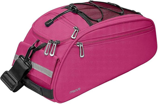 MOSISO Bike Rack Bag, Waterproof Bicycle Trunk Pannier Rear Seat Pouch Cycling Bike Carrier Backseat Storage Luggage Saddle Shoulder Bag