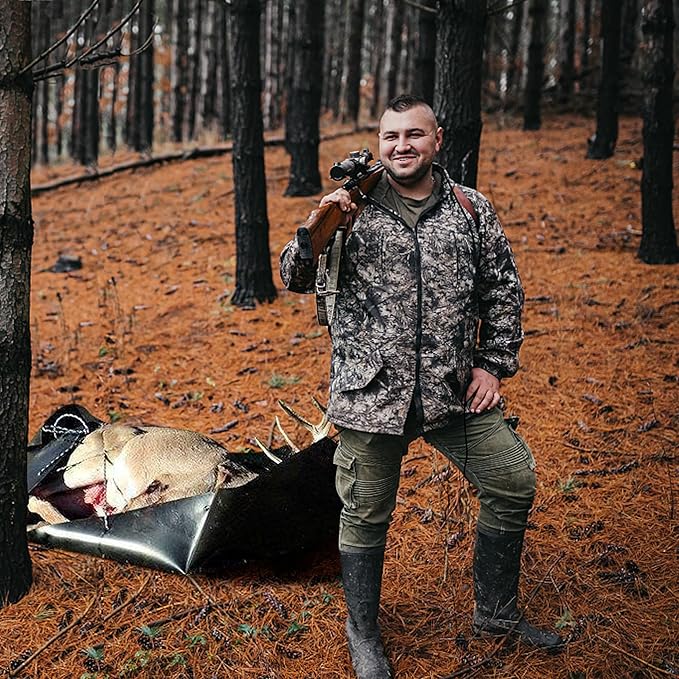 Tlswshsy 2pcs Deer Drag Sleds-Multi-Purpose Utility Sled for Hauling Ice Fishing Supplies, Fire Wood, Duck Hunting, Fishing Gear and Accessories