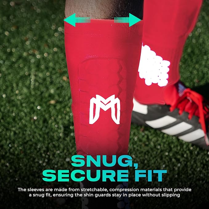 Mini Shin Guards Soccer – Built in Shin Pad Sleeves for Mens, Women, Teens - Small Shin Guards - Lightweight, Breathable Shin Defender Leg Protection