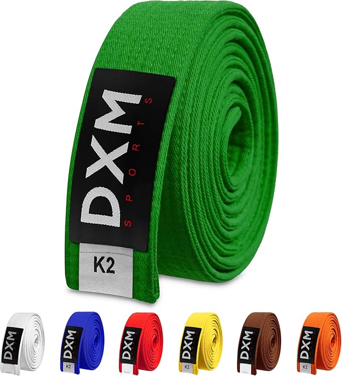 DXM SPORTS BJJ Jiu Jitsu Belt - Taekwondo Karate Belt - Martial Arts Uniform Ranking Judo Belt Double Stitched for Kids Adult