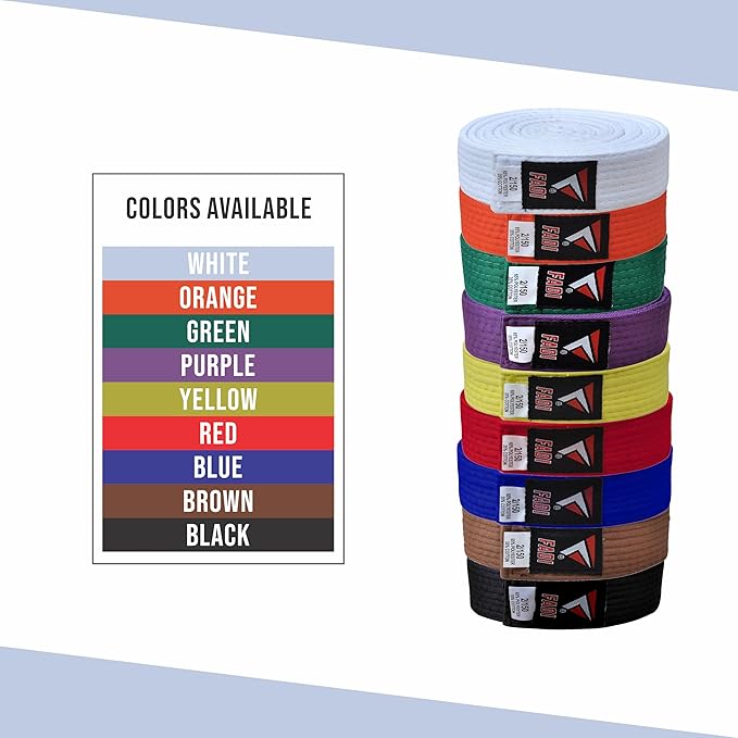 Martial Arts Belt for Karate, Judo, Aikido and Taekwondo - Durable Cotton-Polyester Blend for Adults and Kids