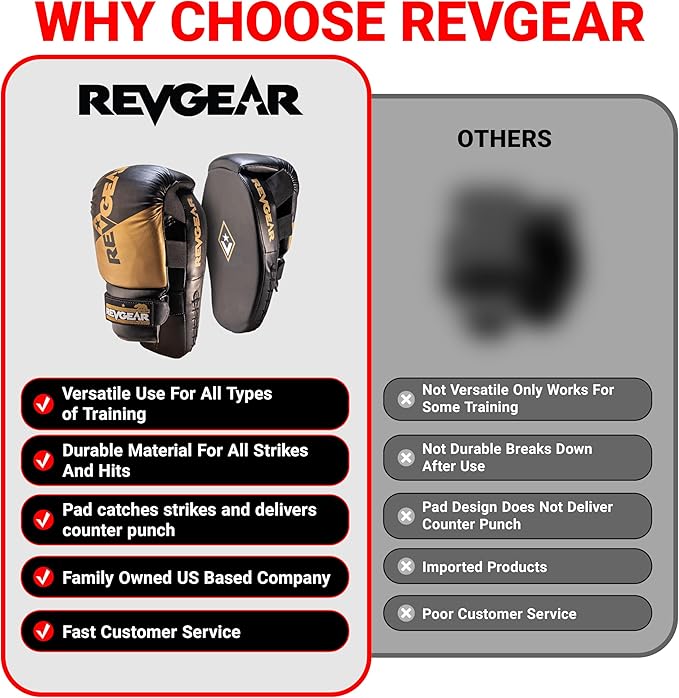 Revgear Phoenix Boxing Mitts and Pads Pair (All in One - Target & Glove) - Ideal Boxing Equipment for Men, Women, Kids - Perfect for MMA, Muay Thai, Kickboxing, Sparring, and Boxeo Training