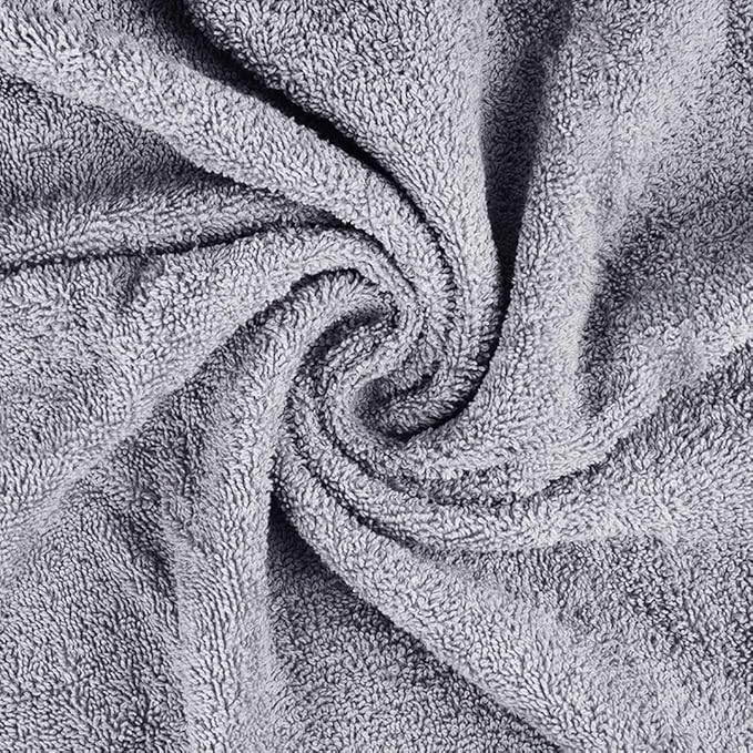 CASA COPENHAGEN, Designed in Denmark, 600 GSM, Hand Towels 16x28 Inches, Set of 10 - Grey Violet, Super Soft and Absorbent, Egyptian Cotton Towels for Bathroom & Kitchen