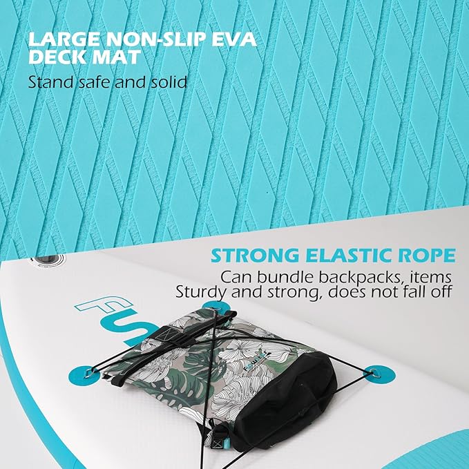 FunWater Inflatable Ultra-Light Stand Up Paddle Board for All Skill Levels with Premium SUP Paddleboard Accessories,Non-Slip Comfort Deck for Youth & Adults