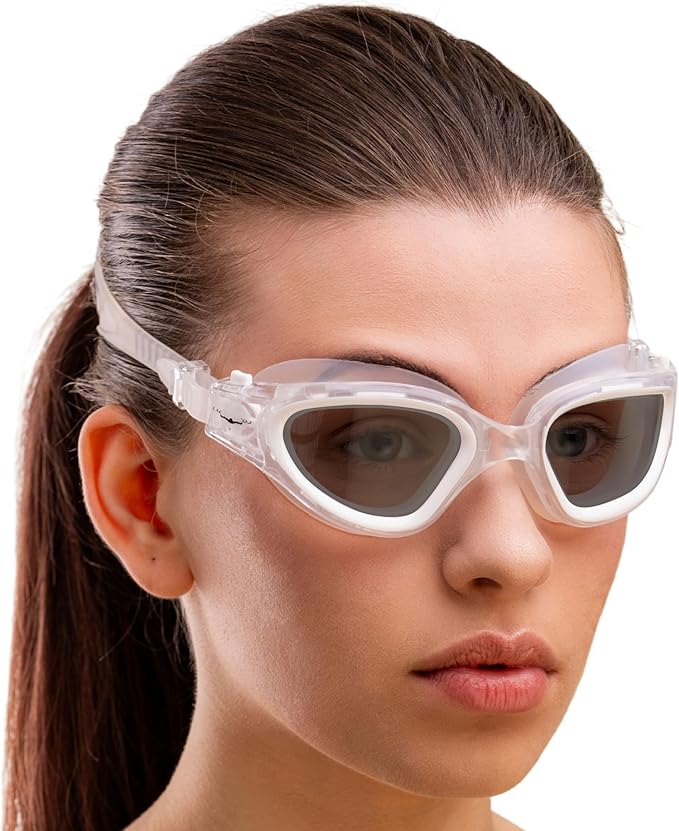 AqtivAqua Swimming Goggles, DX Wide View Swim Goggles for Adult Men Women, Anti Fog No Leaking