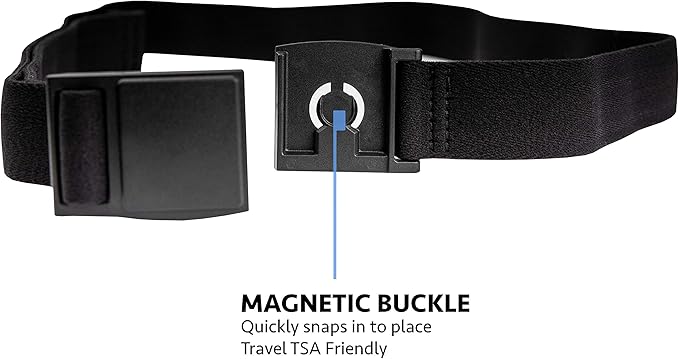 FLYT Solo Belt - Minimalist Web Nylon Belt with Quick-Release Magnetic Plastic Buckle, TSA Friendly