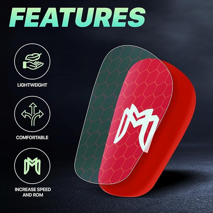 MiniGuards - Mini Shin Guards for Soccer Players - Tiny Shin Pads for Men, Women, Teens - Miniature Shin Guards 3.9 x 2.4 inch - Perfect for High Level Soccer Athletes