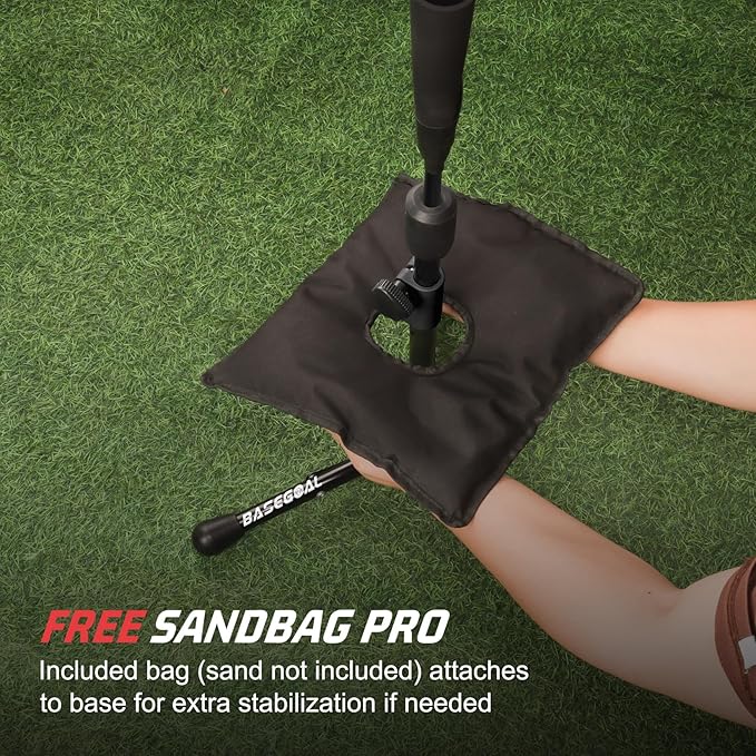 Batting Tee Baseball Tee,Softball Travel Portable Tee Tripod Stand Rubber Tee for Batting Training Practice with Carrying Bag