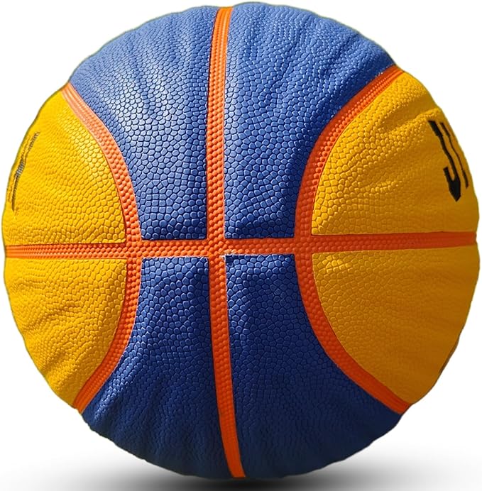 Wave Basketball, Blue and Yellow, Indoor/Outdoor Sports Basketball, Communion Gifts for Boys, Dedicated to 3v3 Matches, Size 7(29.5'')