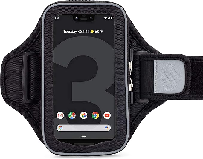 Sporteer Velocity V8 Running Armband - Compatible with iPhone 16 Pro Max, 16 Plus, 15/14 Pro Max, 16/15/14 Pro, iPhone 16/15/14, Galaxy S24+, S23 Plus, Pixel, & Many More Cell Phones - FITS Cases