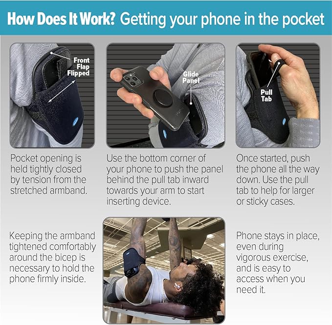 Tune Belt AB93 Cell Phone Armband Case Water Resistant Running Holder for iPhone Pro Max Plus (15/14/13/12/11/X/XS/XR/8) Galaxy S Ultra Plus Edge Note (23/22/21/20) Adjustable Strap & Key Pocket