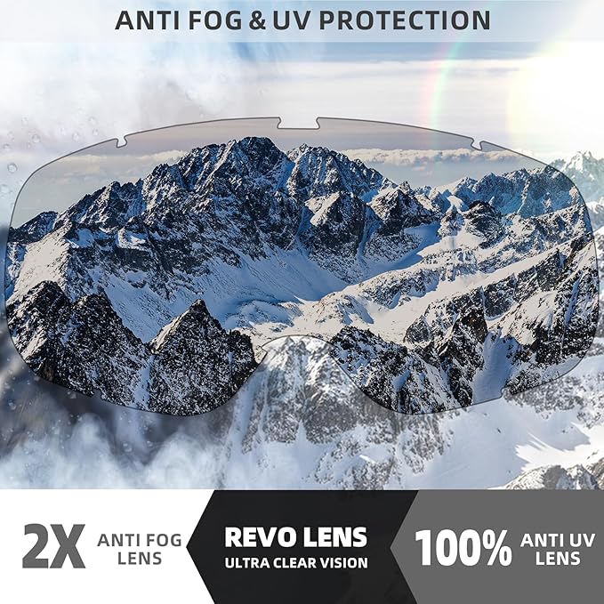 Freela Ski Goggles OTG Men Women, Over Glasses Snow Snowboard Sports Goggles for Adult Youth 100% UV400 Protection Anti Fog