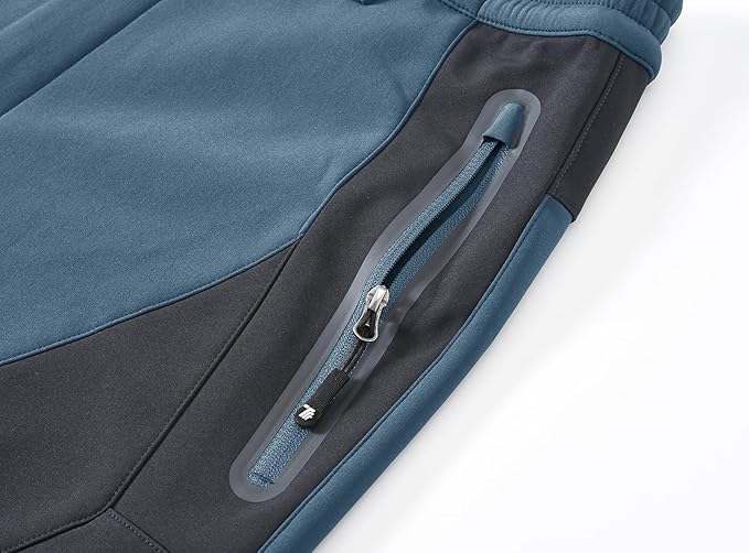 YSENTO Men's Fleece Lined Ski Snow Pants Winter Waterproof Softshell Insulated Hiking Cargo Pants