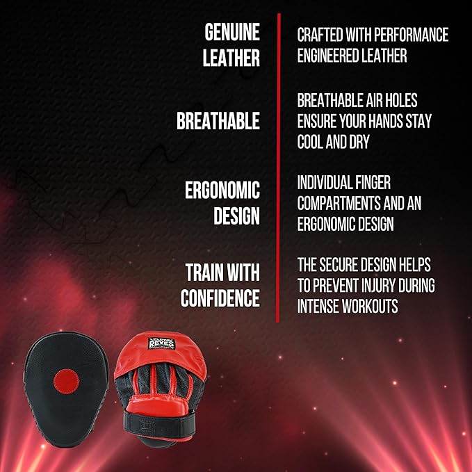 CLETO REYES Boxing Punching Mitts, Focus Sparring Striking Training Punch Pads, MMA, Kickboxing, Muay Thai, Leather