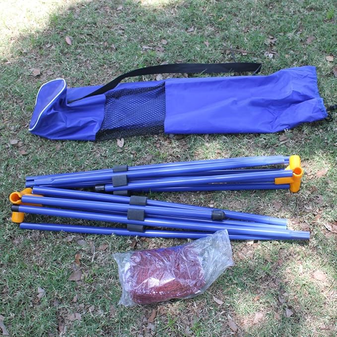 Portable Height Adjustable Badminton Volleyball Tennis Net Set Multi-Purpose Sports Equipment with Poles Stand and Carry Bag for Kids Adult Outdoor Exercise