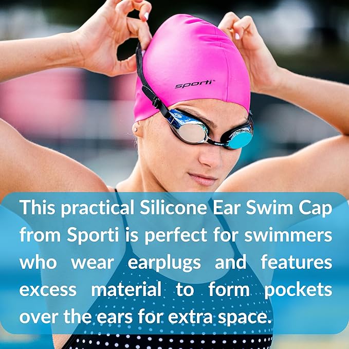 Sporti Silicone Ear Swim Cap
