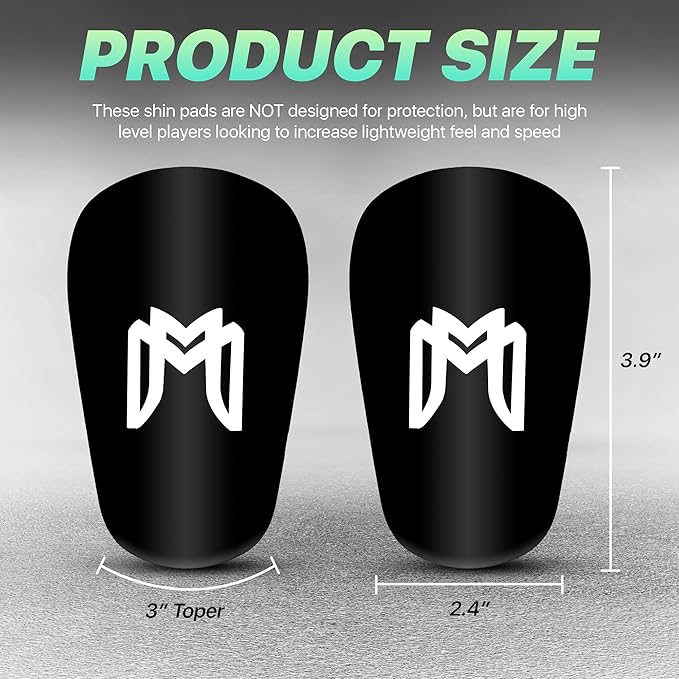 MiniGuards - Mini Shin Guards for Soccer Players - Tiny Shin Pads for Men, Women, Teens - Miniature Shin Guards 3.9 x 2.4 inch - Perfect for High Level Soccer Athletes