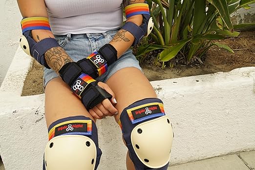Triple Eight Saver Series 3-Pack Pad Set– Ideal for Skateboarding, In-line Skating, Roller Skating, and Biking