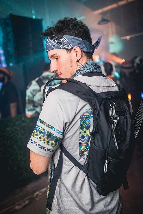 RAVERUNNER® Anti-Theft Hydration Backpack | Festival Approved Rave Backpack for Concert Goers, Leak-Free Festival Water Backpack for EDC, Rave Hydration Pack