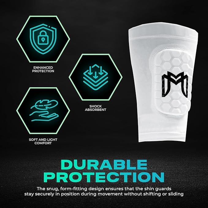 Mini Shin Guards Soccer – Built in Shin Pad Sleeves for Mens, Women, Teens - Small Shin Guards - Lightweight, Breathable Shin Defender Leg Protection