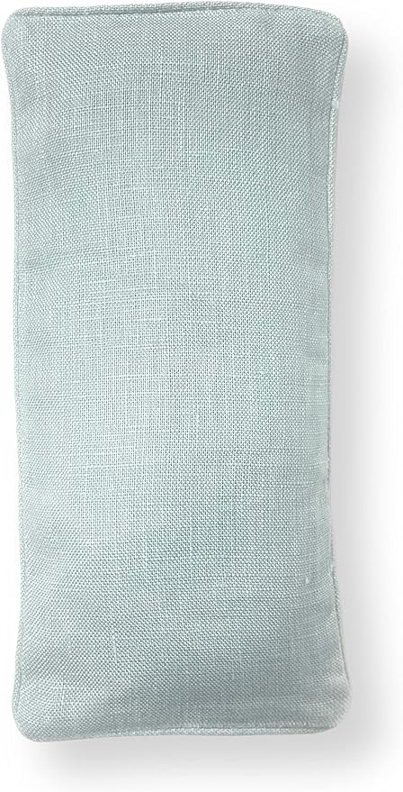 Organic Linen Eye Pillow - Lavender & Flaxseed for Relaxation, Yoga, Stress Relief - Microwavable Heating Pad & Cool Compress - Made in USA - Gifts for Meditation