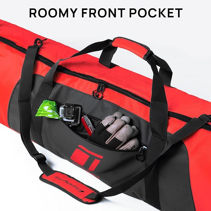 Snowboard Bag For Air Travel - Padded Snowboard Bag - Waterproof and Fully Padded Snowboarding Travel Bag For Flying - Up to 165 CM Snowboards