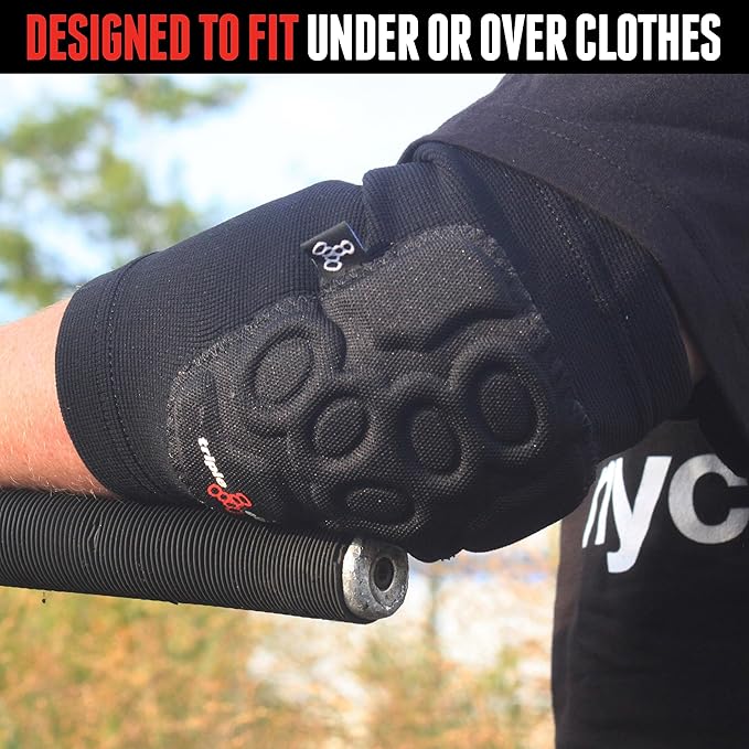 Triple Eight Covert Elbow Pads – Ideal for Roller Skating, Biking, BMX, and Skateboarding