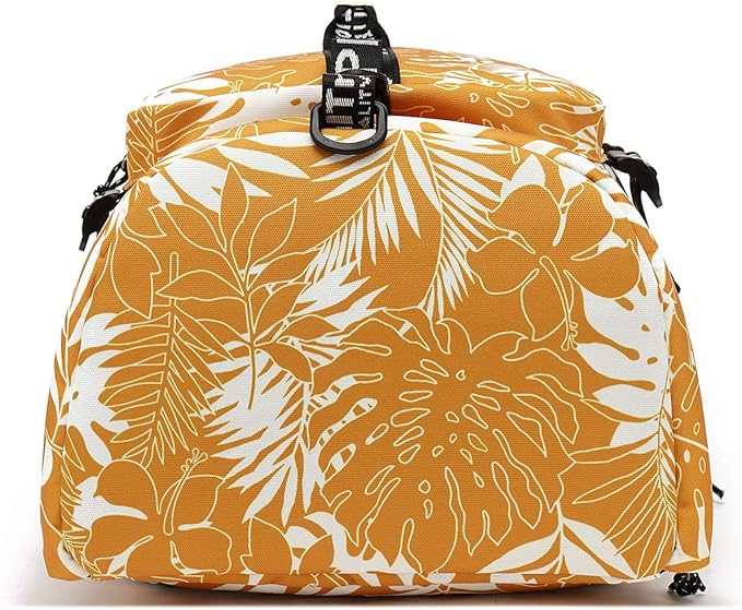 Kalesi Gym Duffle Bag Backpack 4-Way Waterproof with Shoes Compartment for travel Sport Hiking laptop (Mustard yellow)