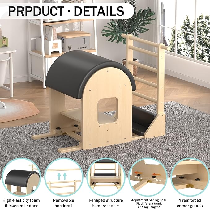 Pilates Barrel, Pilates Spine Corrector is Designed for People who Work in Offices, Pilates Arc Corrects Posture, Relaxes,Stretches to Make The Spine Soft and Supple- Sturdy Solid-3h09n1