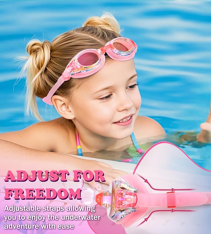 Aegend 2 Pack Kids Goggles, Swimming Goggles for Kids Age 4-16 Boys and Girls Youth, Anti-Fog Waterproof Anti-UV Pool Goggles