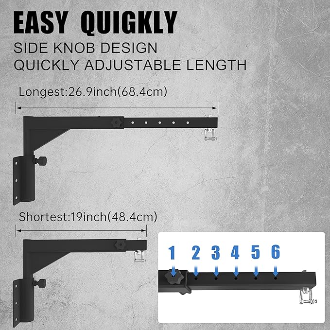 Adjustable Heavy Duty Bag Hanger,Wall Mount Punching Bag Hanger,Thickened Steel Plate and Stainless Steel kit for Home Gym Indoor Outdoor (Supports up to 900Ib)