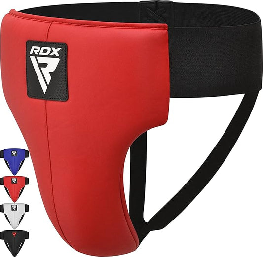 RDX Groin Protector for Boxing, Muay Thai, Kickboxing and MMA Training, Maya Hide Leather Abdo Gear for Martial Arts , SATRA Approved Abdominal Guard for Karate and Taekwondo