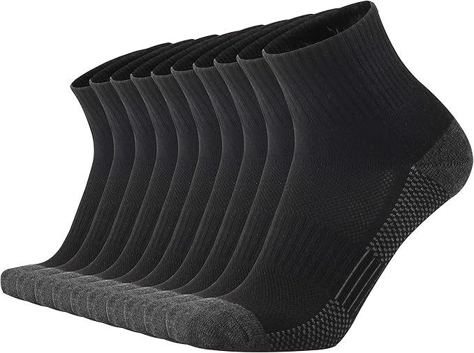 ONKE Max Full Cushion Low Cut Quarter Socks for Men Athletic Running Training Work Thick Warm Moisture Control Anti Blister