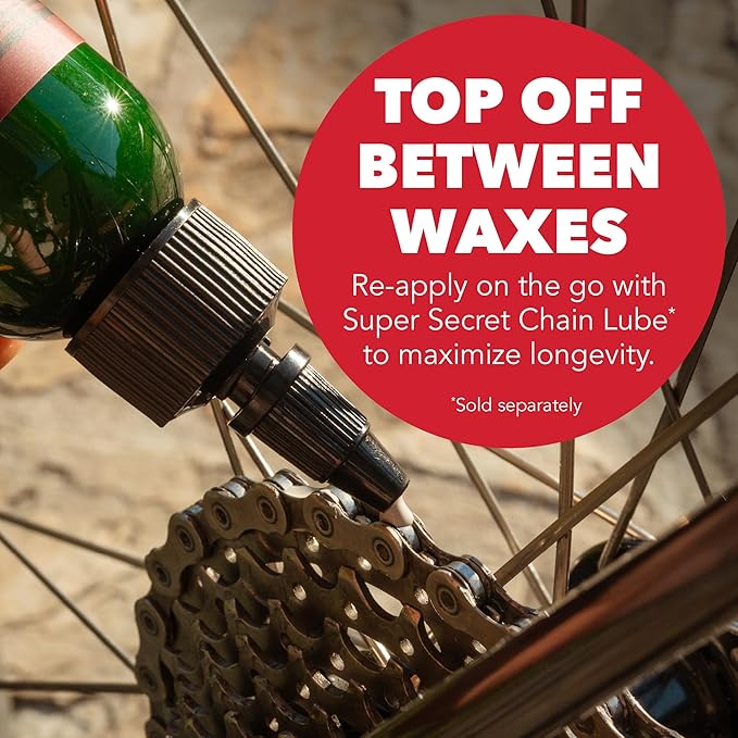 SILCA Secret Bike Chain Wax Blend, 500g - Hot Melt Wax Bicycle Chain Lube with Nano Tungsten Disulfide - The Fastest Lubricant On The Market - Easy Boiler Bag Application