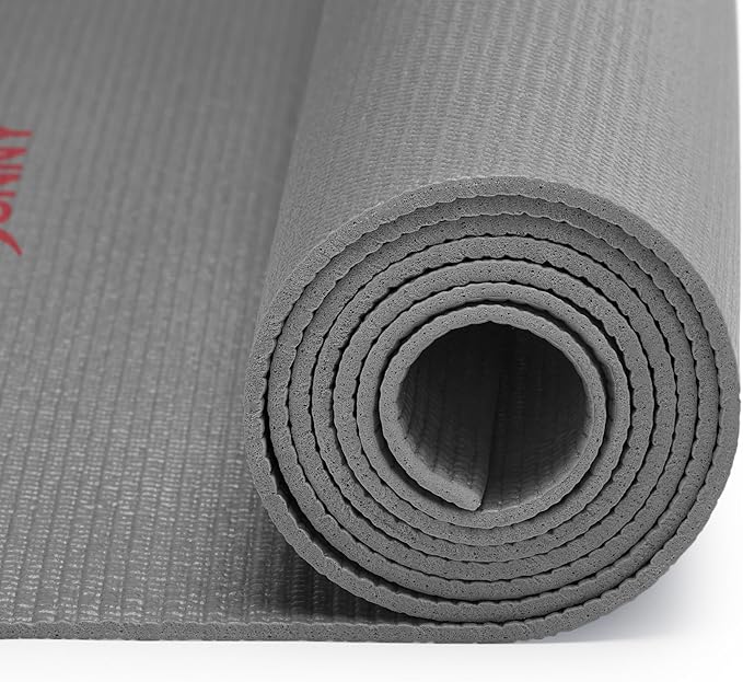 Sunny Health & Fitness Non-Slip Yoga Mat – Durable, Anti-Tear, Lightweight, Cushioned Support for Yoga, Pilates, Stretching Exercises, Meditation and Floor Workouts | Multiple Sizes & Colors